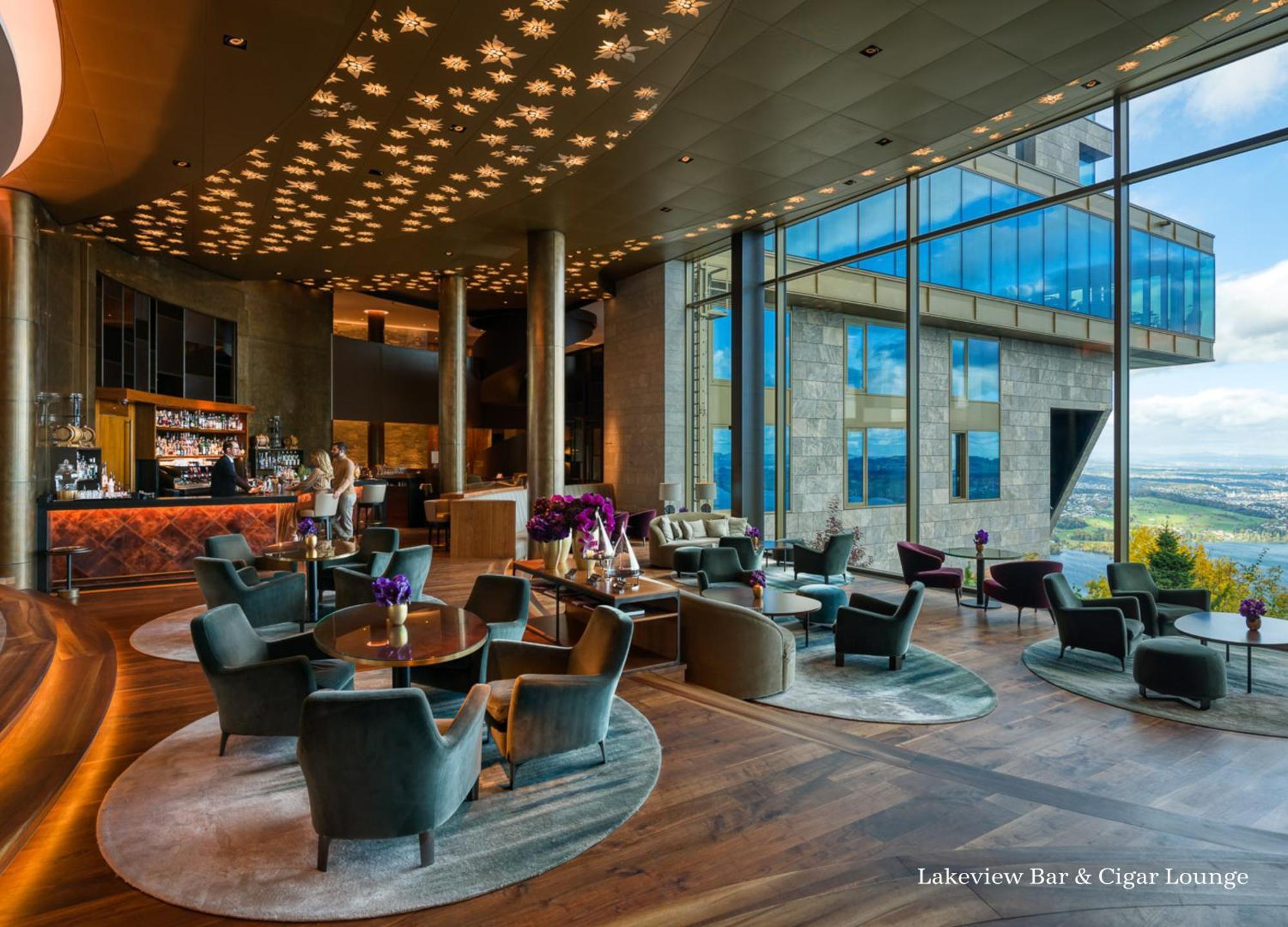 Bürgenstock Hotels&Resort - Bürgenstock Hotel&Alpine Spa Exterior foto The Lakeview Bar and Cigar Lounge