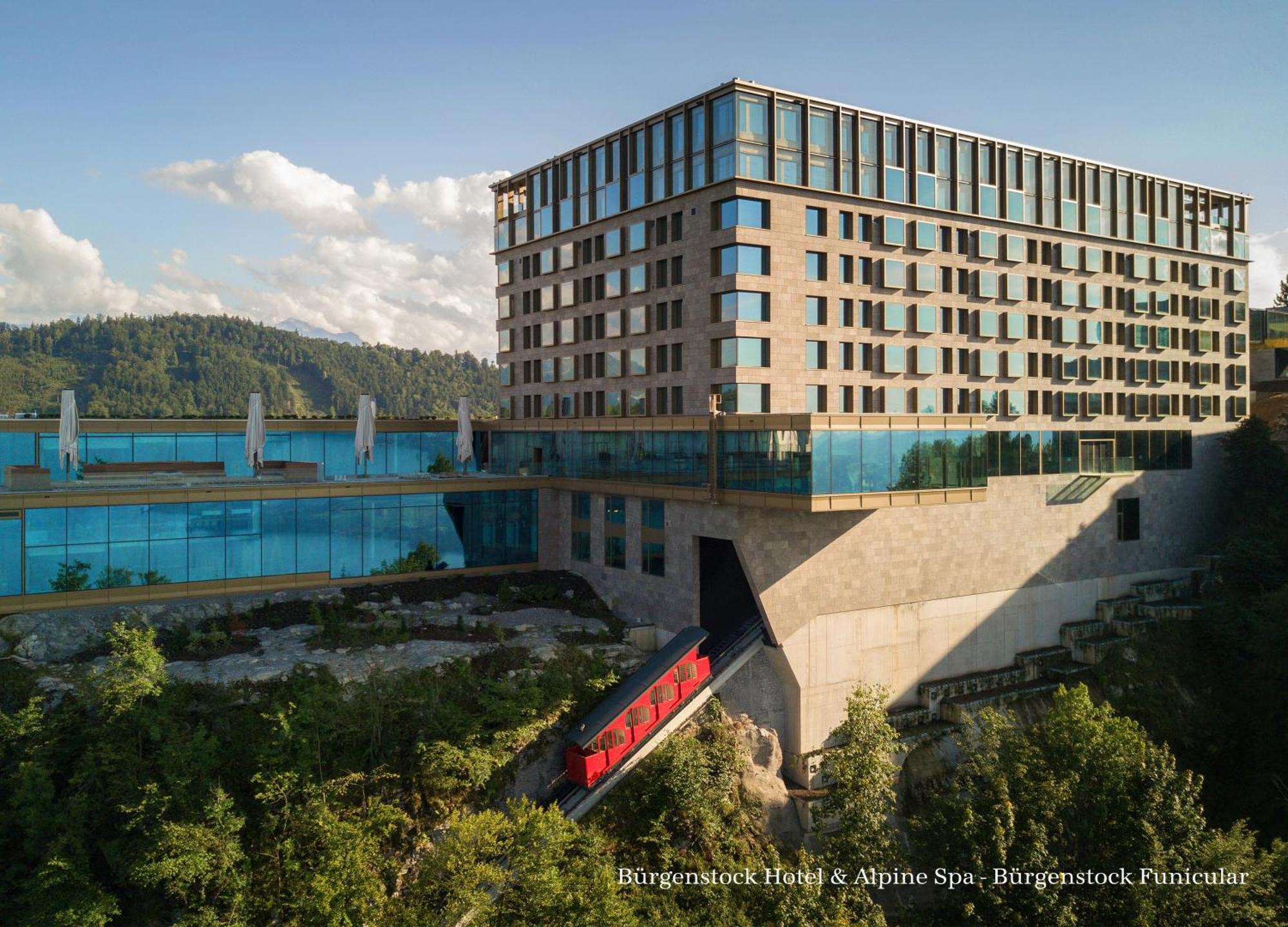 Bürgenstock Hotels&Resort - Bürgenstock Hotel&Alpine Spa Exterior foto The new building of the University of Applied Sciences and Teacher Training of Burgenland