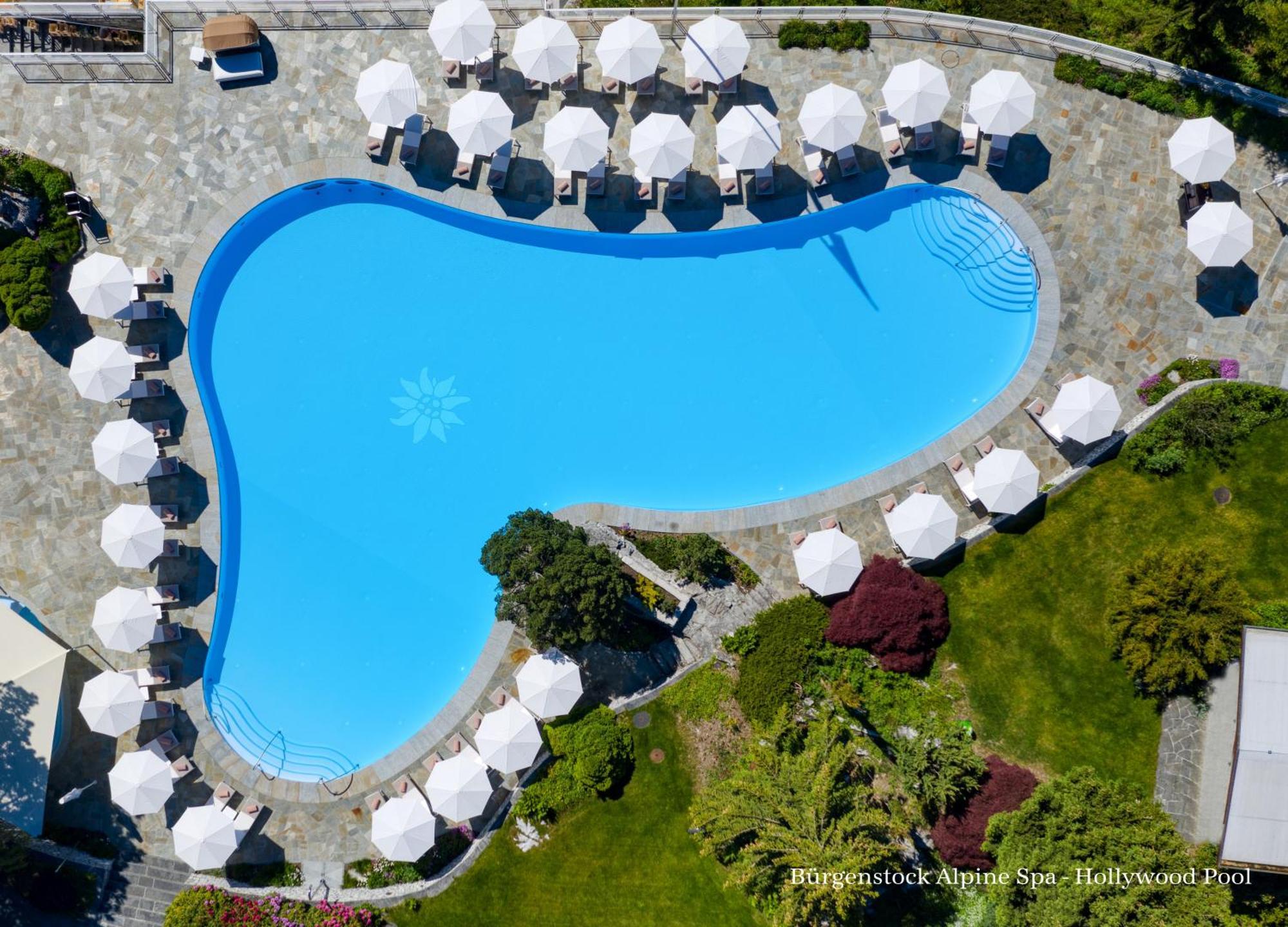 Bürgenstock Hotels&Resort - Bürgenstock Hotel&Alpine Spa Exterior foto Aerial view of a swimming pool